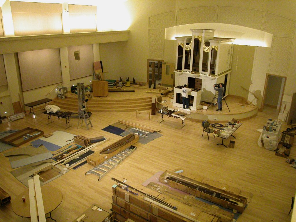 Final reassembly in the Old Salem Visitor's Center