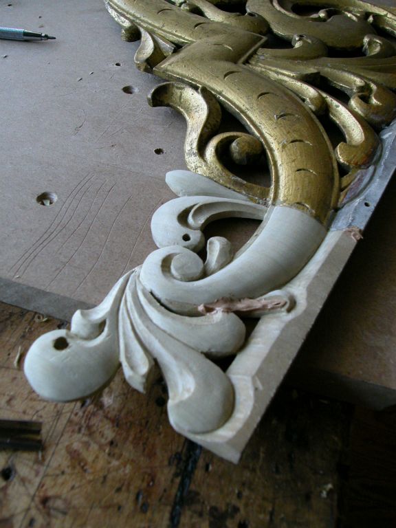 Finished carving, waiting for gilding