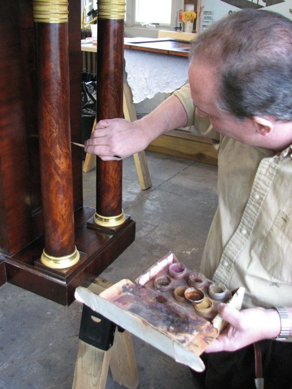 Robert Hanna, of Hanna and Hanna Inc., restored the finish of the organ.