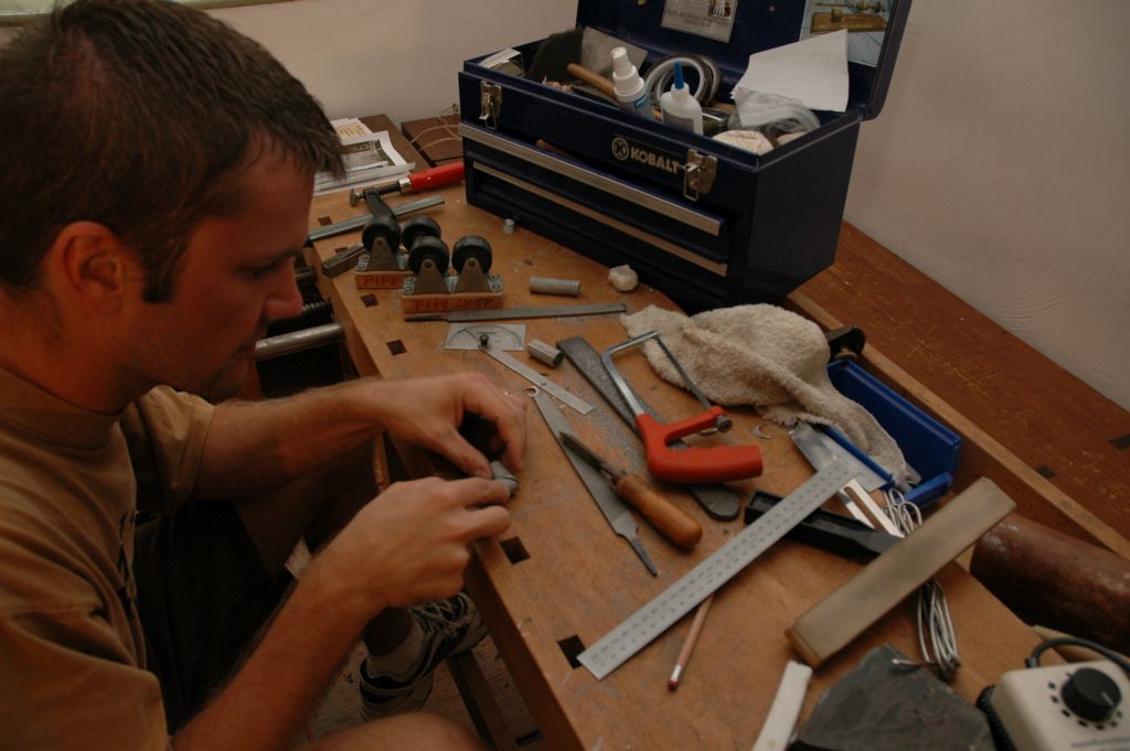 Robbie Lawson soldering facade tubes