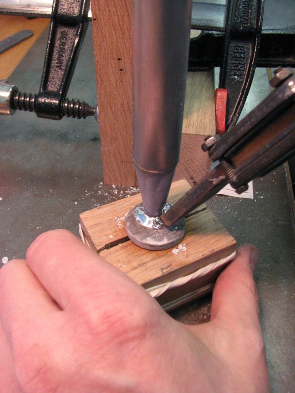 Jeff Peterson making the new Clarionet stop, which was missing from the organ.